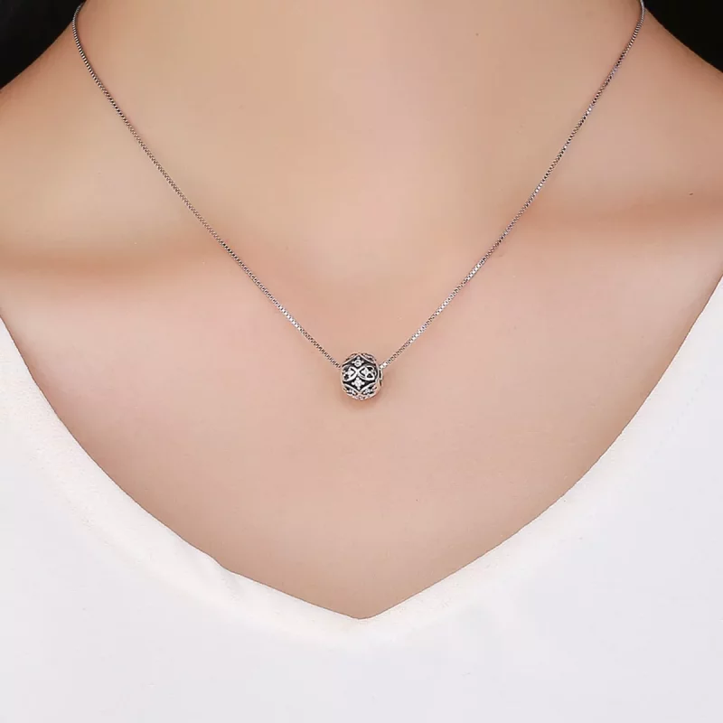 (imagen para) Pulsera de estilo Pandora con encanto de elegancia plateada - SCC732 - Ver 5