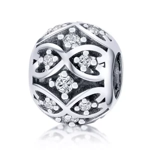 (imagen para) Pulsera de estilo Pandora con encanto de elegancia plateada - SCC732