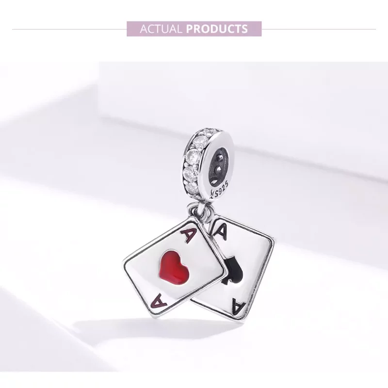 (imagen para) Pulsera de estilo Pandora en plata con colgante de Game Time - SCC1172 - Ver 5