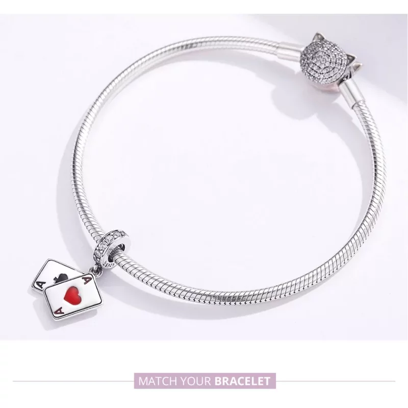 (imagen para) Pulsera de estilo Pandora en plata con colgante de Game Time - SCC1172 - Ver 6