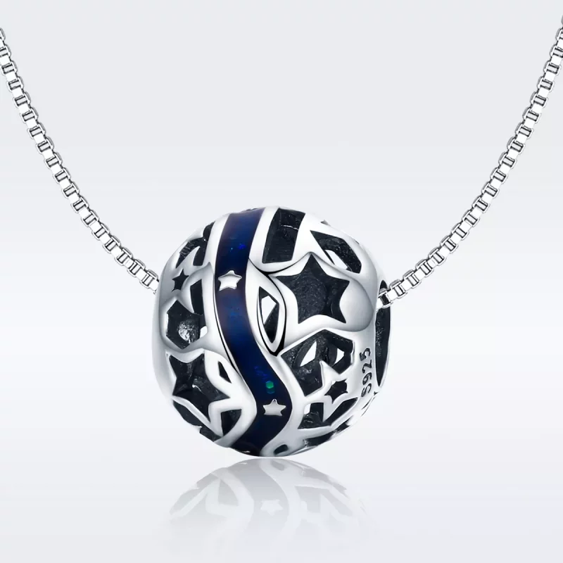 (imagen para) Pulsera de plata al estilo Pandora con encanto de río en forma de estrella brill - Ver 8