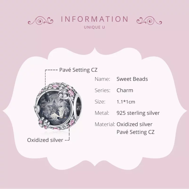 (imagen para) Pulsera de plata al estilo Pandora con encanto dulce - SCC1809 - Ver 6