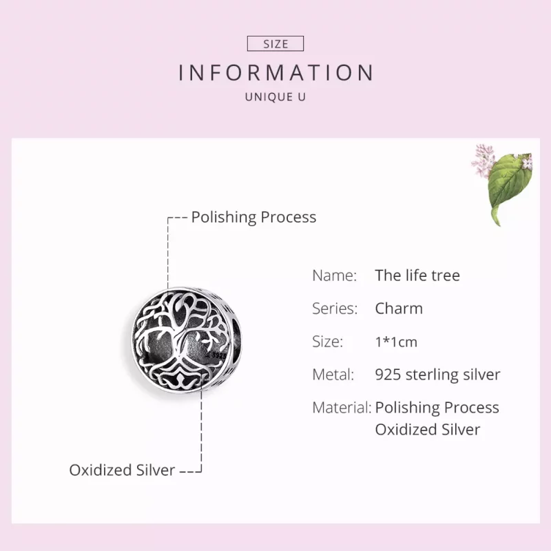 (imagen para) Pulsera de plata con amuleto de árbol de la vida estilo Pandora - SCC1457 - Ver 7