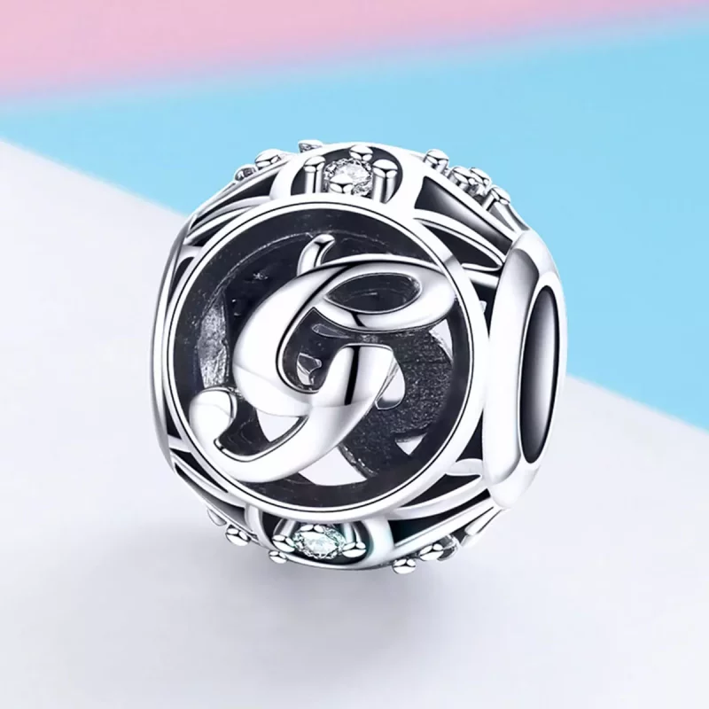(imagen para) Pulsera estilo Pandora con colgante de letra G - SCC738-G - Ver 2