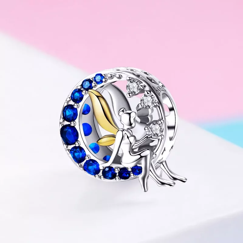 (imagen para) Pulsera estilo Pandora con dije de Elfo de la Luna - BSC070 - Ver 2