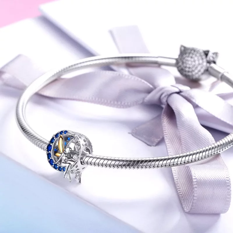 (imagen para) Pulsera estilo Pandora con dije de Elfo de la Luna - BSC070 - Ver 3