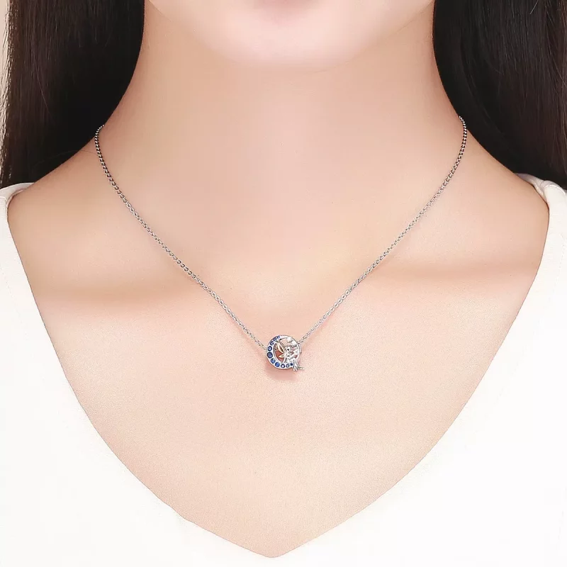 (imagen para) Pulsera estilo Pandora con dije de Elfo de la Luna - BSC070 - Ver 5