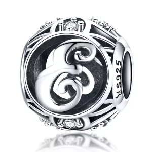 (imagen para) Pulsera estilo Pandora con dije de letra E - SCC738-E