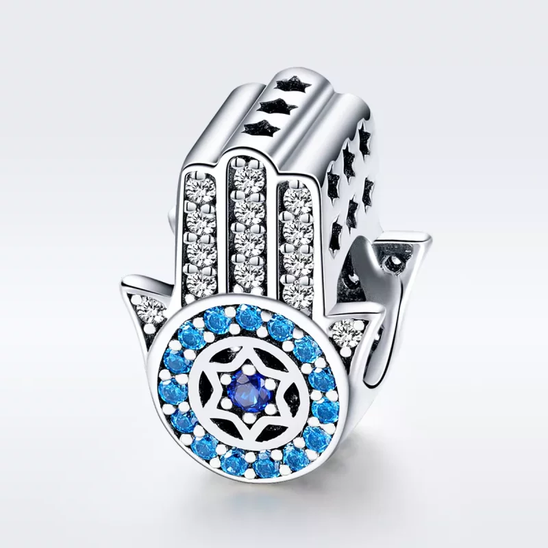 (imagen para) Pulsera estilo Pandora con dije de plata del Guardián de Fátima - SCC721 - Ver 3