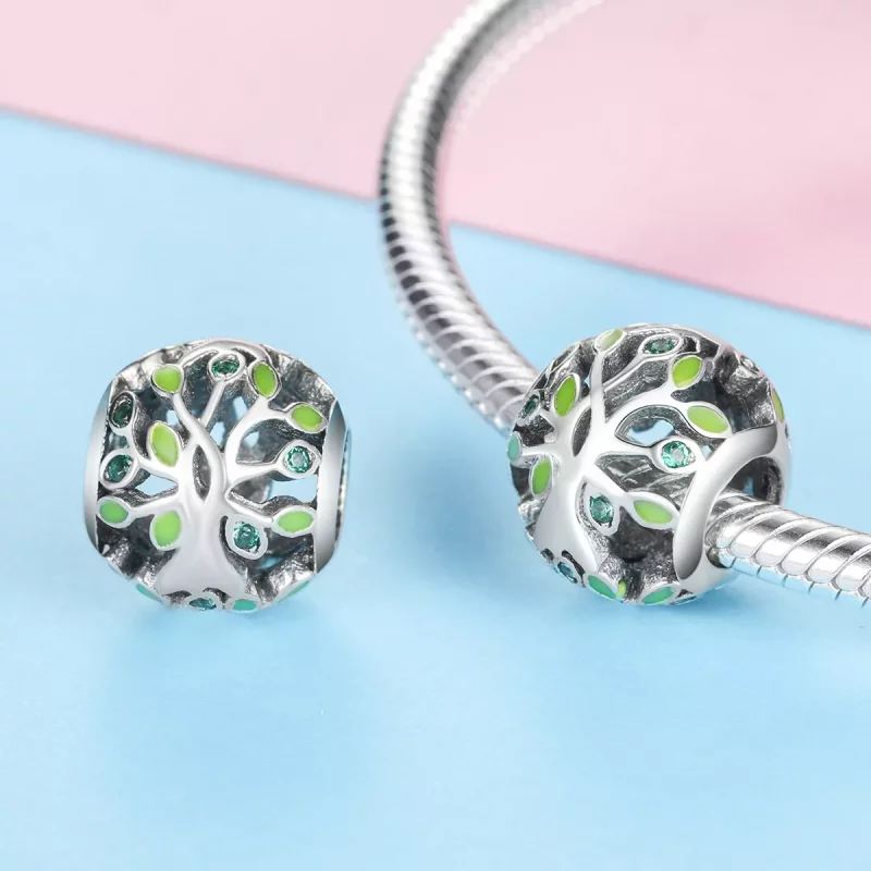 (imagen para) Pulsera estilo Pandora con dije de plata Árbol de la Vida - SCC994 - Ver 3