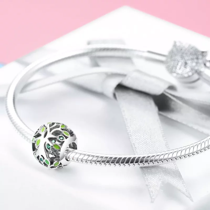(imagen para) Pulsera estilo Pandora con dije de plata Árbol de la Vida - SCC994 - Ver 4