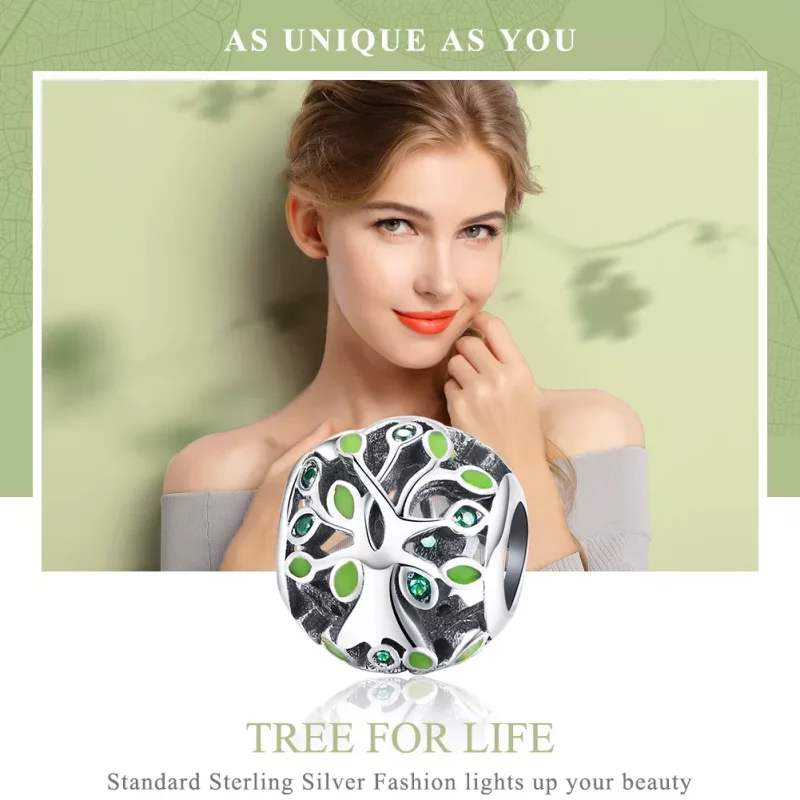 (imagen para) Pulsera estilo Pandora con dije de plata Árbol de la Vida - SCC994 - Ver 6