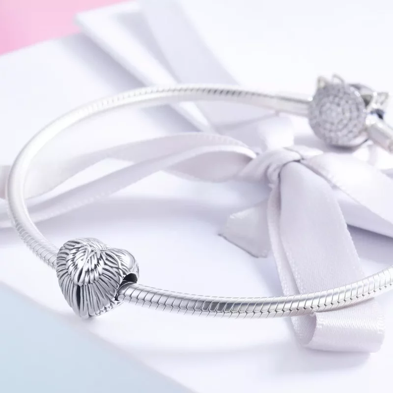 (imagen para) Pulsera estilo Pandora con encanto protector de belleza plateado - SCC780 - Ver 3