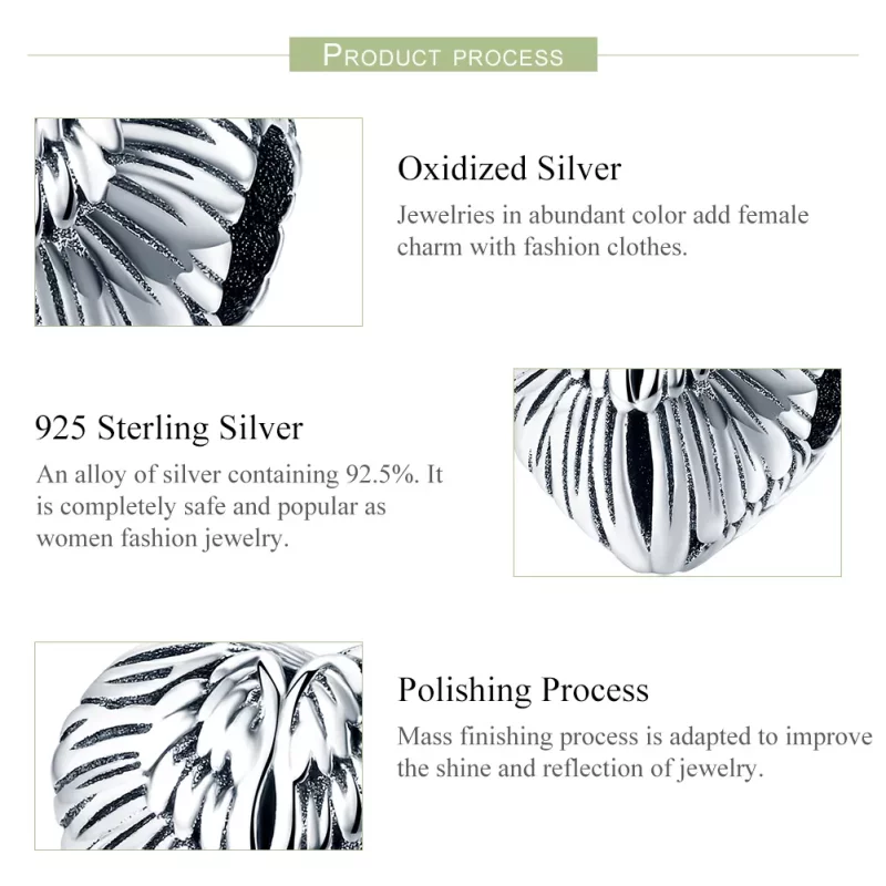 (imagen para) Pulsera estilo Pandora con encanto protector de belleza plateado - SCC780 - Ver 7