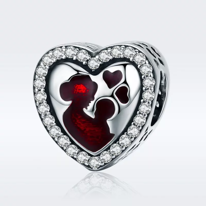 (imagen para) Pulsera estilo Pandora de plata con dije de Mamá y Hijo - SCC634 - Ver 2