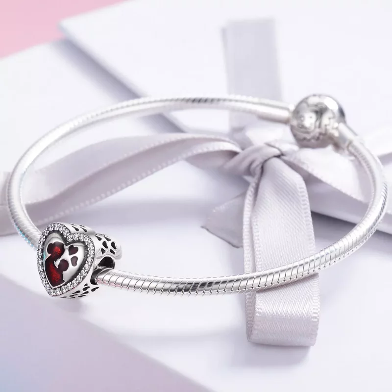 (imagen para) Pulsera estilo Pandora de plata con dije de Mamá y Hijo - SCC634 - Ver 3