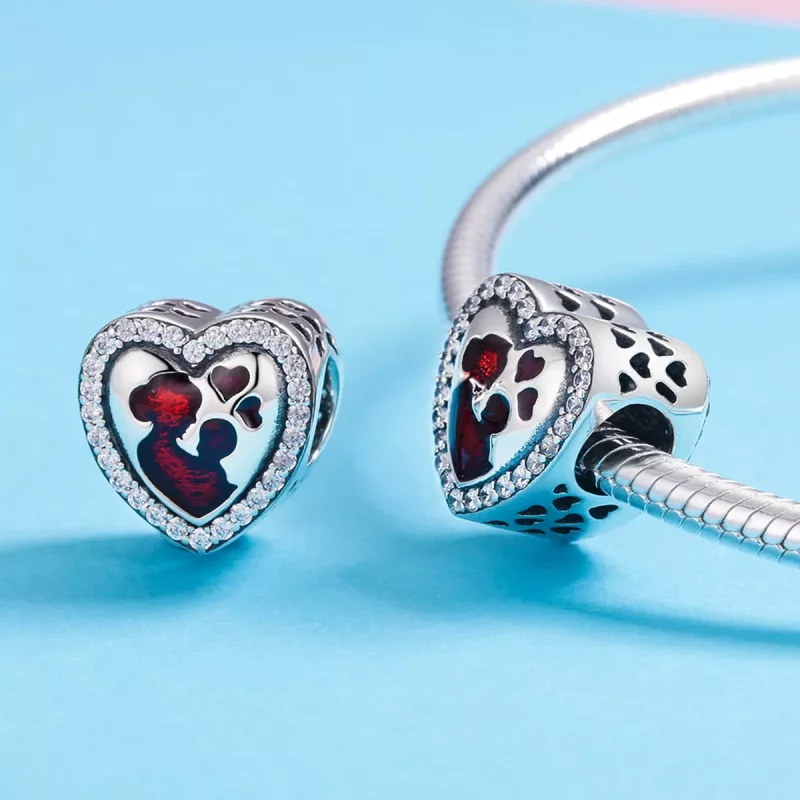 (imagen para) Pulsera estilo Pandora de plata con dije de Mamá y Hijo - SCC634 - Ver 4