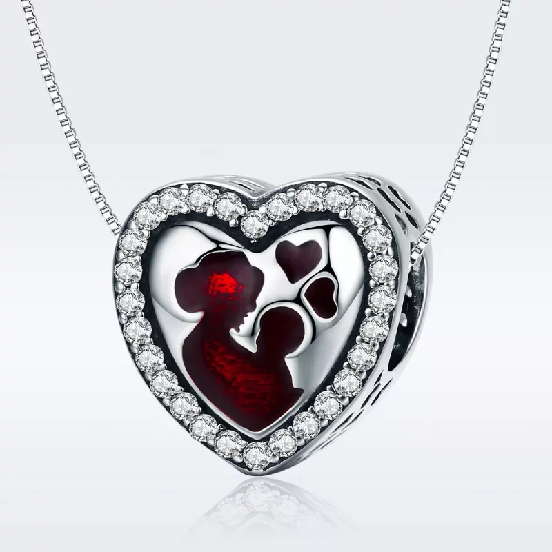 (imagen para) Pulsera estilo Pandora de plata con dije de Mamá y Hijo - SCC634 - Ver 8