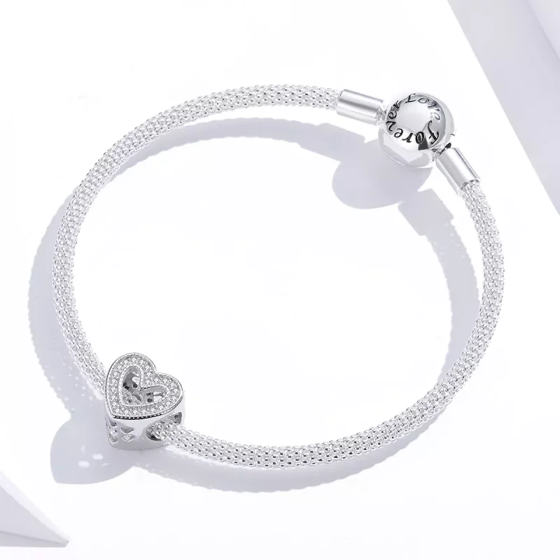 (imagen para) Pulsera inteligente de estilo Pandora con dije de amor - BSC213 - Ver 2
