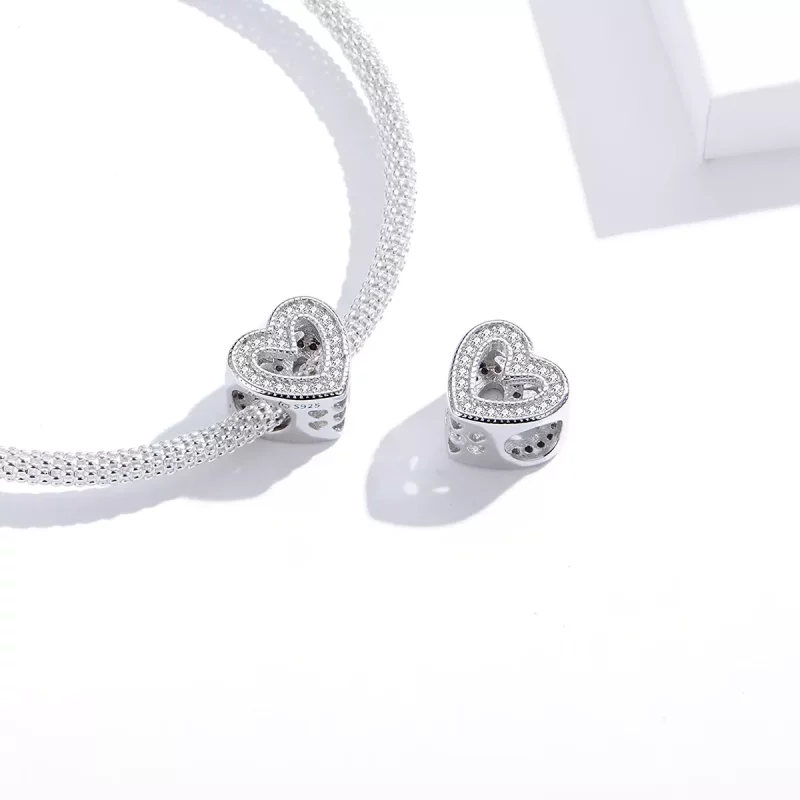 (imagen para) Pulsera inteligente de estilo Pandora con dije de amor - BSC213 - Ver 3