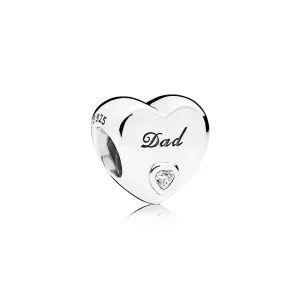 Charm en plata de ley Amor de papa PANDORA (imagen para) Charm en plata de ley Amor de papa PANDORA