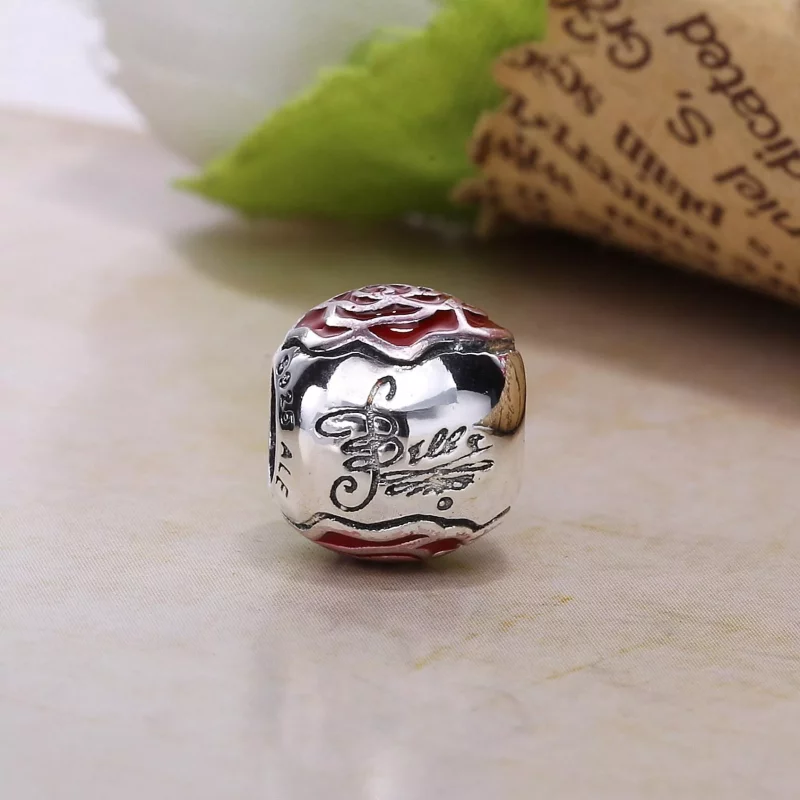 (imagen para) Charm Disney, Belleza Enchanted Rose PANDORA - Ver 3