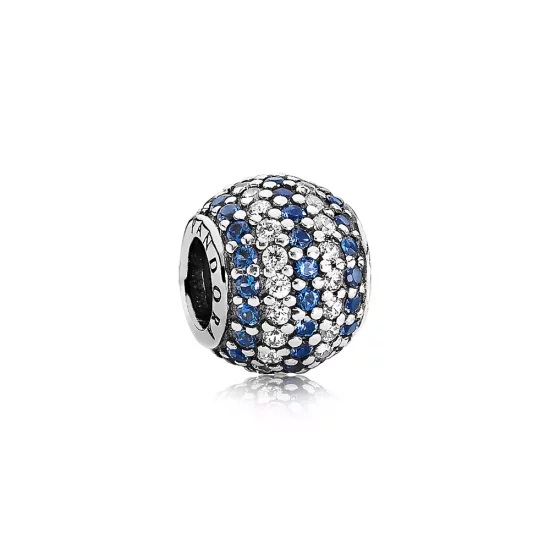 (imagen para) Charm Pav&eacute; Rayas Azules - PANDORA