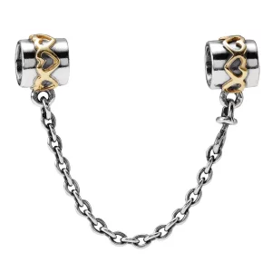 (imagen para) Cadena de Seguridad Corazones - PANDORA