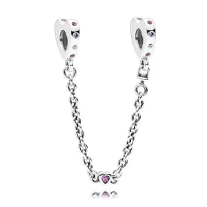 (imagen para) Cadena de seguridad en plata de ley Lazos Brillantes - PANDORA