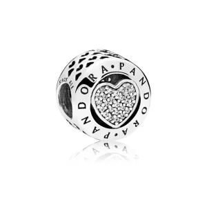 (imagen para) Charm en plata de ley Coraz&oacute;n firma PANDORA