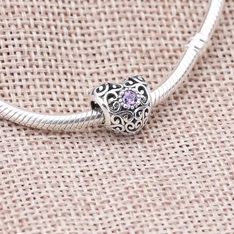 (imagen para) Charm calado Coraz&oacute;n de Marzo - PANDORA - Ver 2