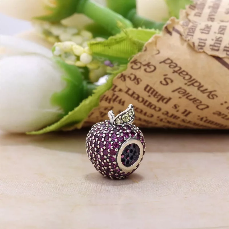 (imagen para) Charm Manzana Roja Pav&eacute; 791485CFR Charms PANDORA - Ver 4