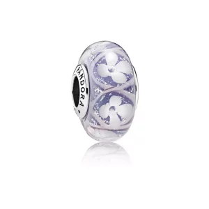 (imagen para) Charm cristal de Murano Campo de Flores Morado - PANDORA