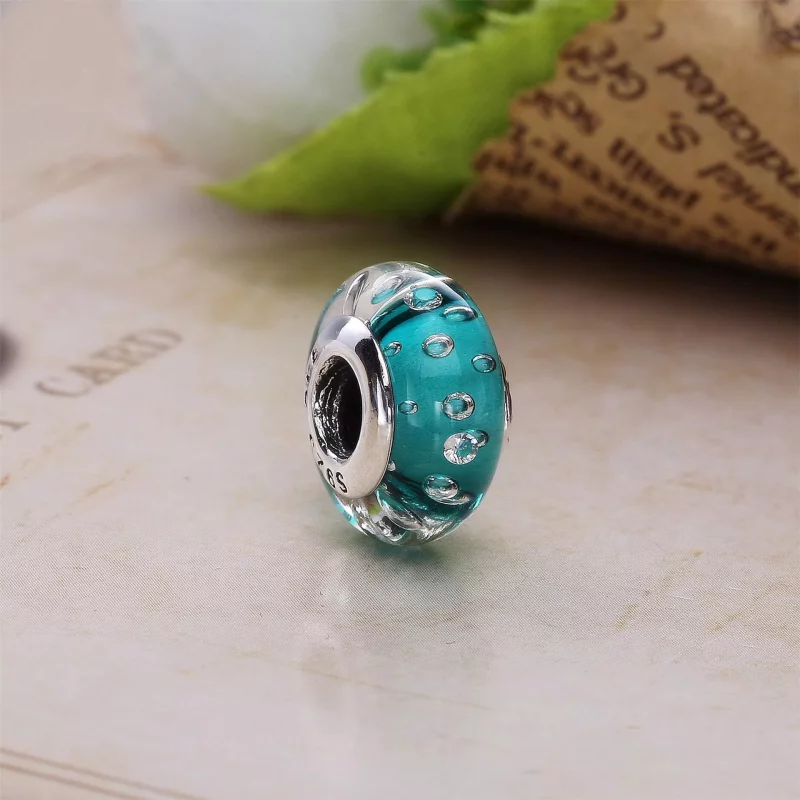 (imagen para) Charm de cristal de Murano abstracto - PANDORA - Ver 3