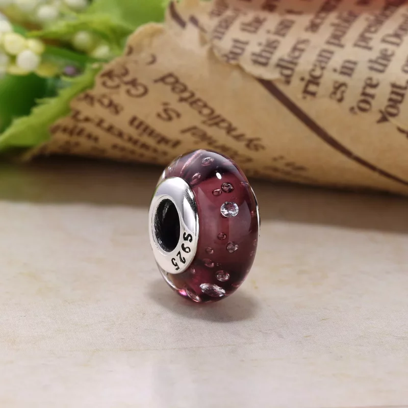 (imagen para) Charm de cristal de Murano abstracto - PANDORA - Ver 7