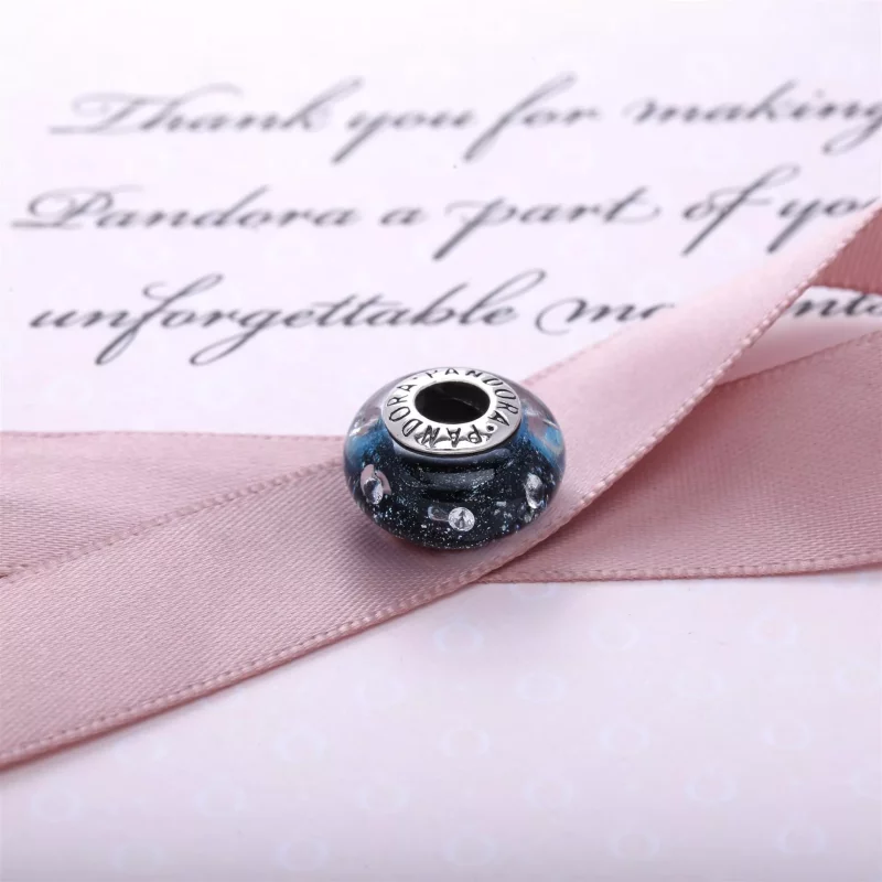 (imagen para) Charm de cristal de Murano abstracto - PANDORA - Ver 2