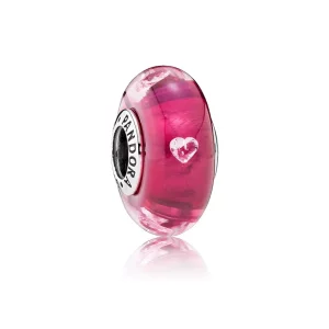 Charm Cristal de Murano Corazón de cristal Cereza - PANDORA (imagen para) Charm Cristal de Murano Corazón de cristal Cereza - PANDORA