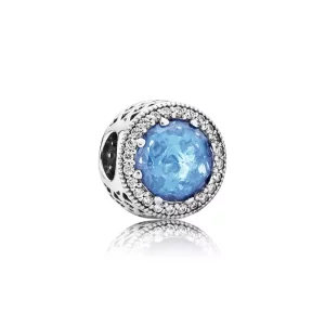 (imagen para) Charm Corazones Radiantes azul cielo - PANDORA