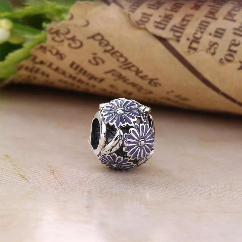 (imagen para) Charm Campo de margaritas moradas - PANDORA - Ver 2