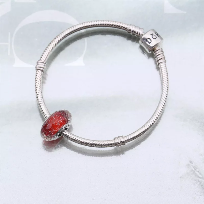 (imagen para) Charm cristal de Murano rojo Brillante 791654 Charms PANDORA - Ver 2