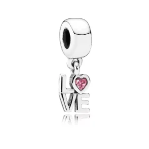 (imagen para) Charm colgante Amor Rosa - PANDORA