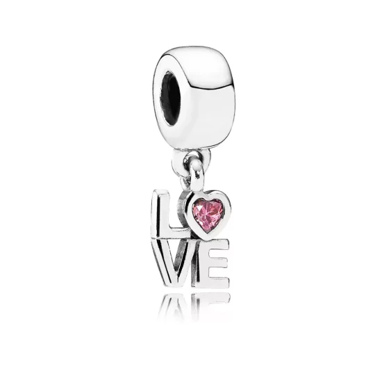 (imagen para) Charm colgante Amor Rosa - PANDORA