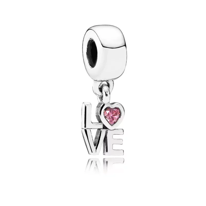 (imagen para) Charm colgante Amor Rosa - PANDORA