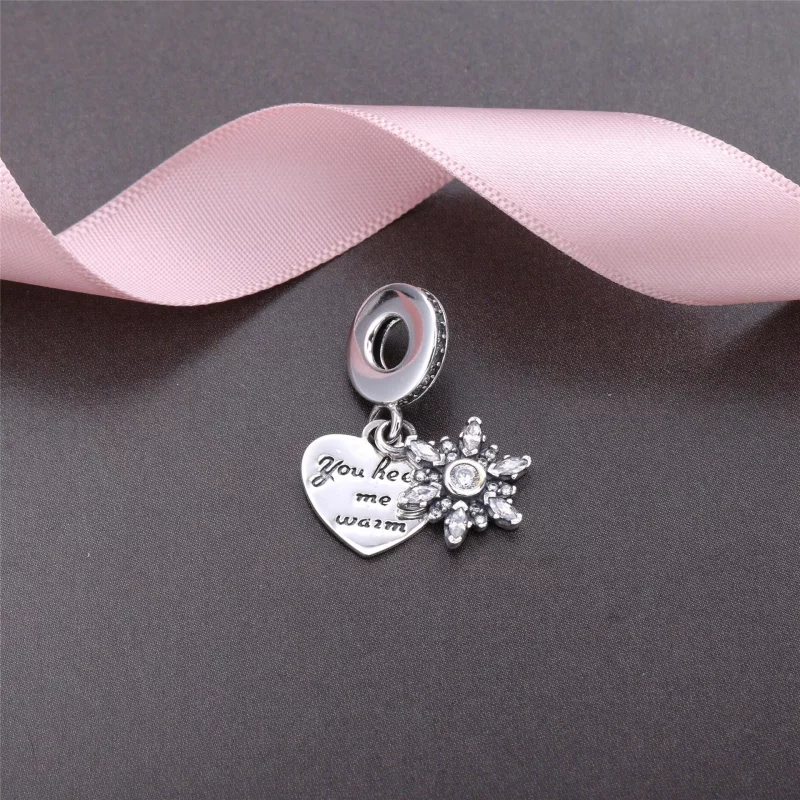(imagen para) Charm colgante Coraz&oacute;n de Copo de Nieve - PANDORA - Ver 2