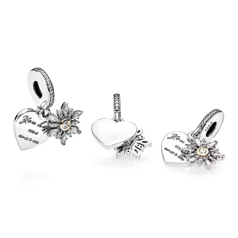 (imagen para) Charm colgante Coraz&oacute;n de Copo de Nieve - PANDORA - Ver 4