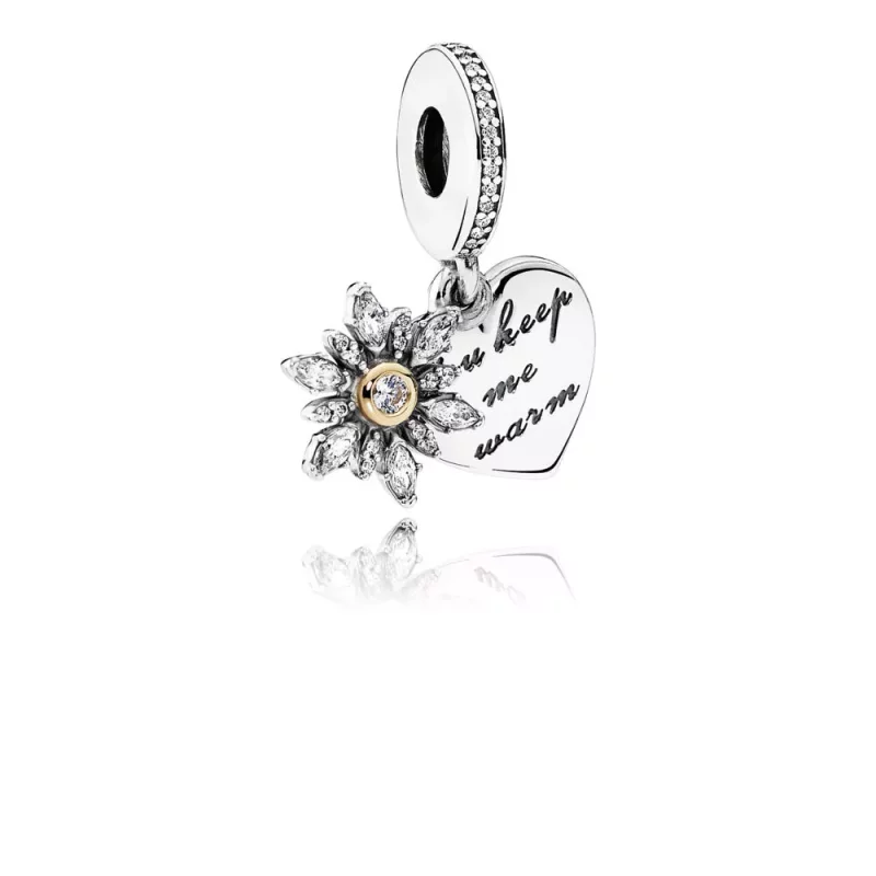 (imagen para) Charm colgante Coraz&oacute;n de Copo de Nieve - PANDORA
