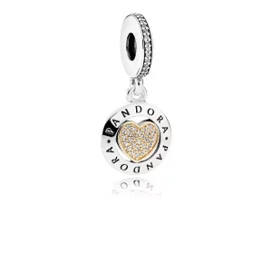 (imagen para) Charm colgante Coraz&oacute;n Logo PANDORA