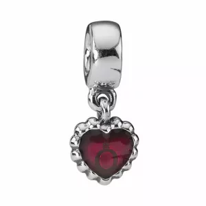 (imagen para) Charm Colgante Coraz&oacute;n Rojo - PANDORA