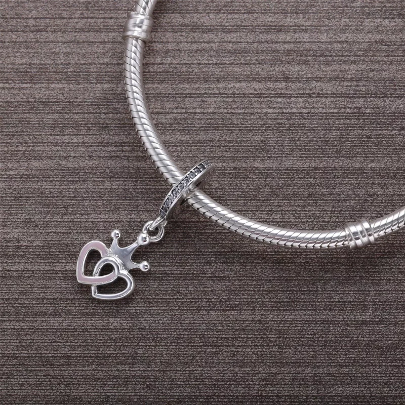 (imagen para) Charm colgante Corazones Coronados - PANDORA - Ver 3