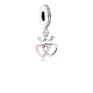 (imagen para) Charm colgante Corazones Coronados - PANDORA